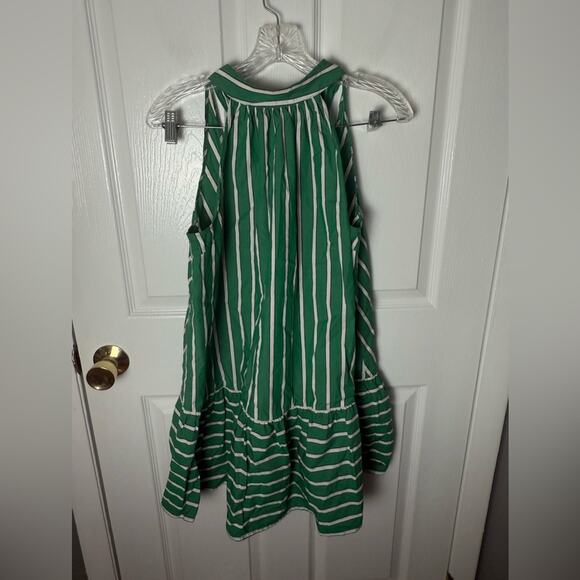 Staud Mini Marlowe Dress in Seaweed Stripe S - Picture 2 of 8